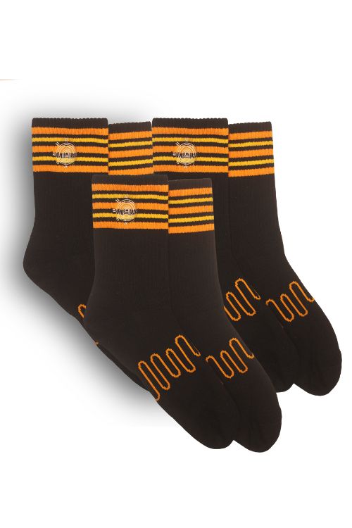 Varsity Crew Socks Black 3-Pack