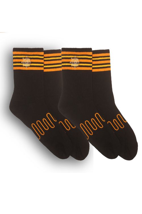 Varsity Crew Socks Black 2-Pack